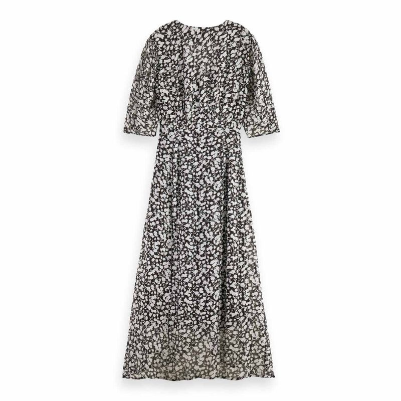Scotch & Soda Midi Dress With Draped Knot Detail image number 1